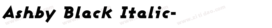 Ashby Black Italic字体转换